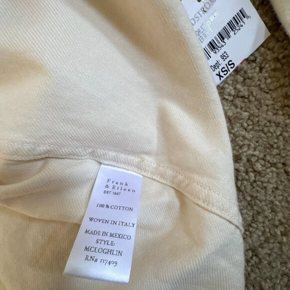 Frank & Eileen White and Blue Layered Button Down Shirt - Picture 5 of 12